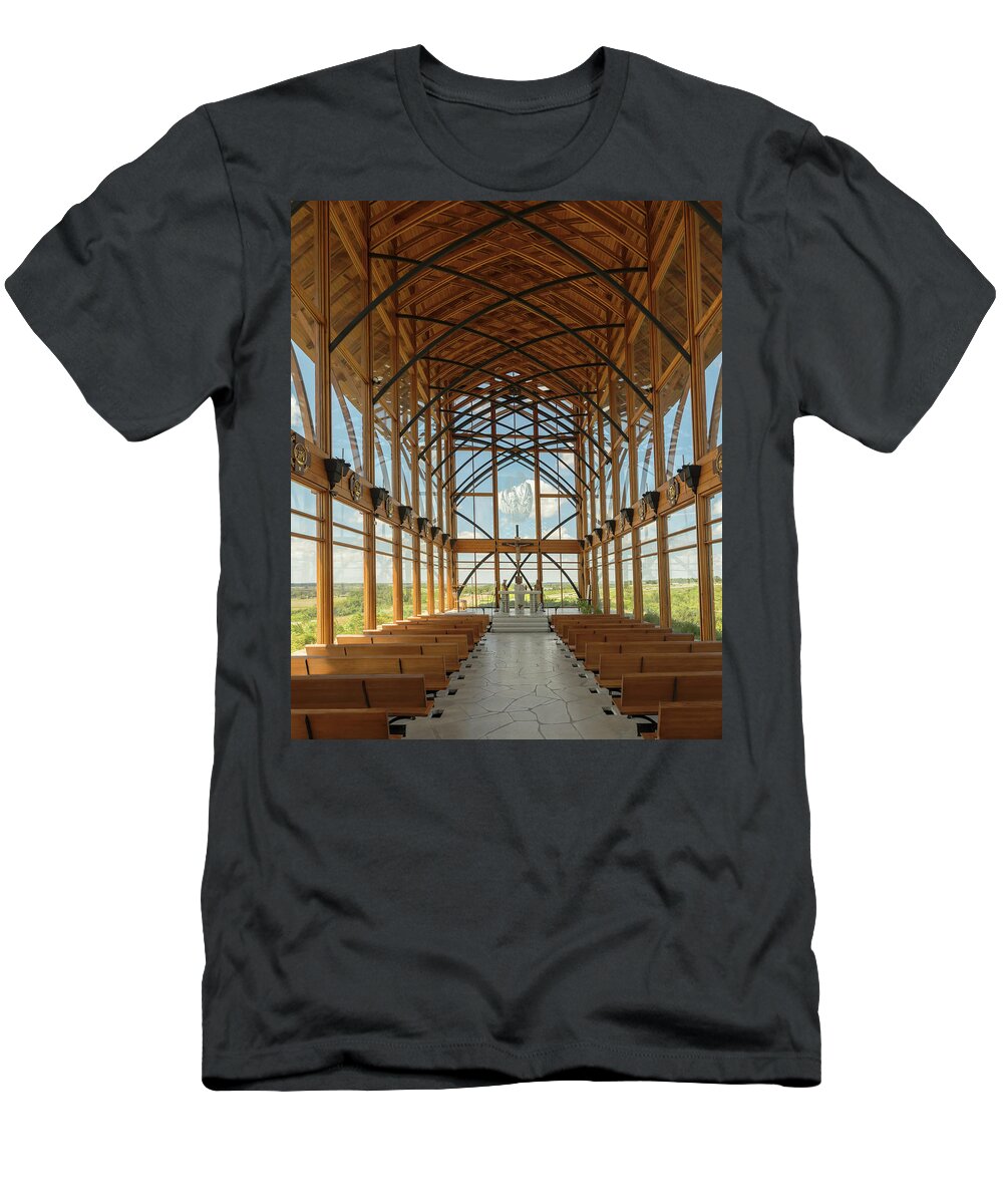 Holy Family Shrine T-Shirt featuring the photograph Holy Family Shrine Interior by Susan Rissi Tregoning