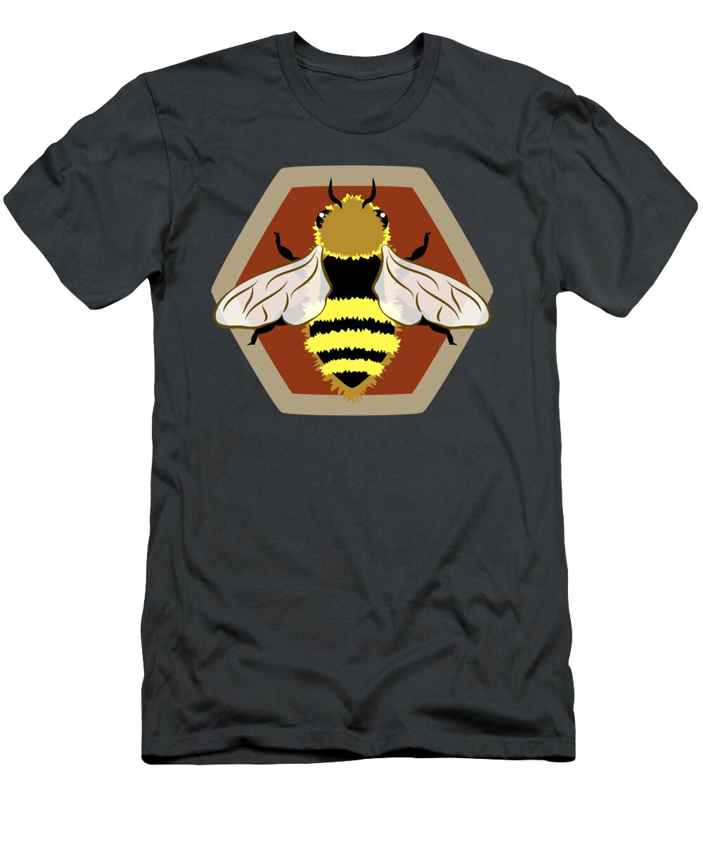 Animal Graphic T-Shirt featuring the digital art Honey Bee Graphic by MM Anderson