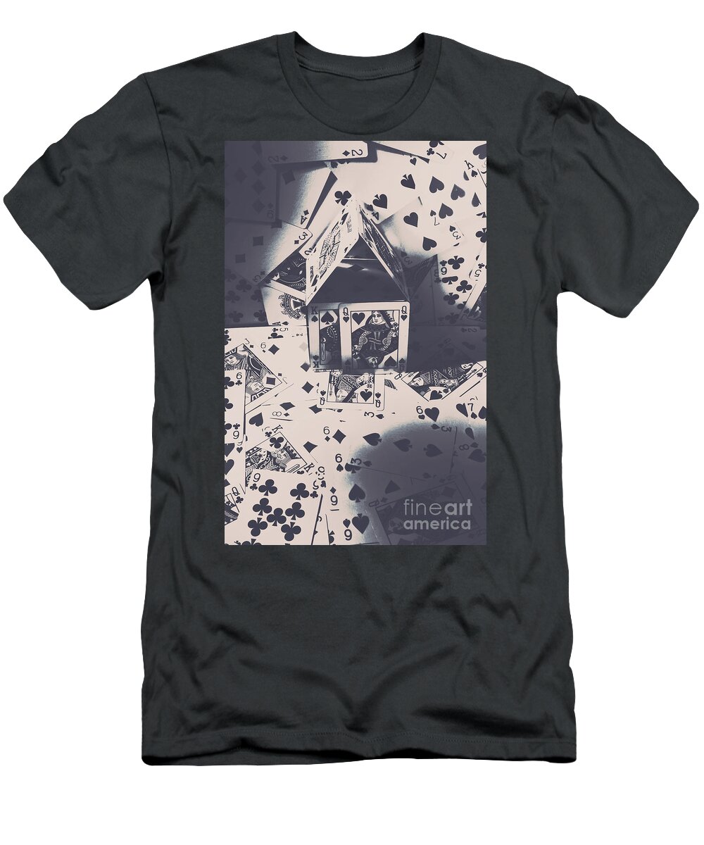 Cards T-Shirt featuring the photograph House of cards by Jorgo Photography
