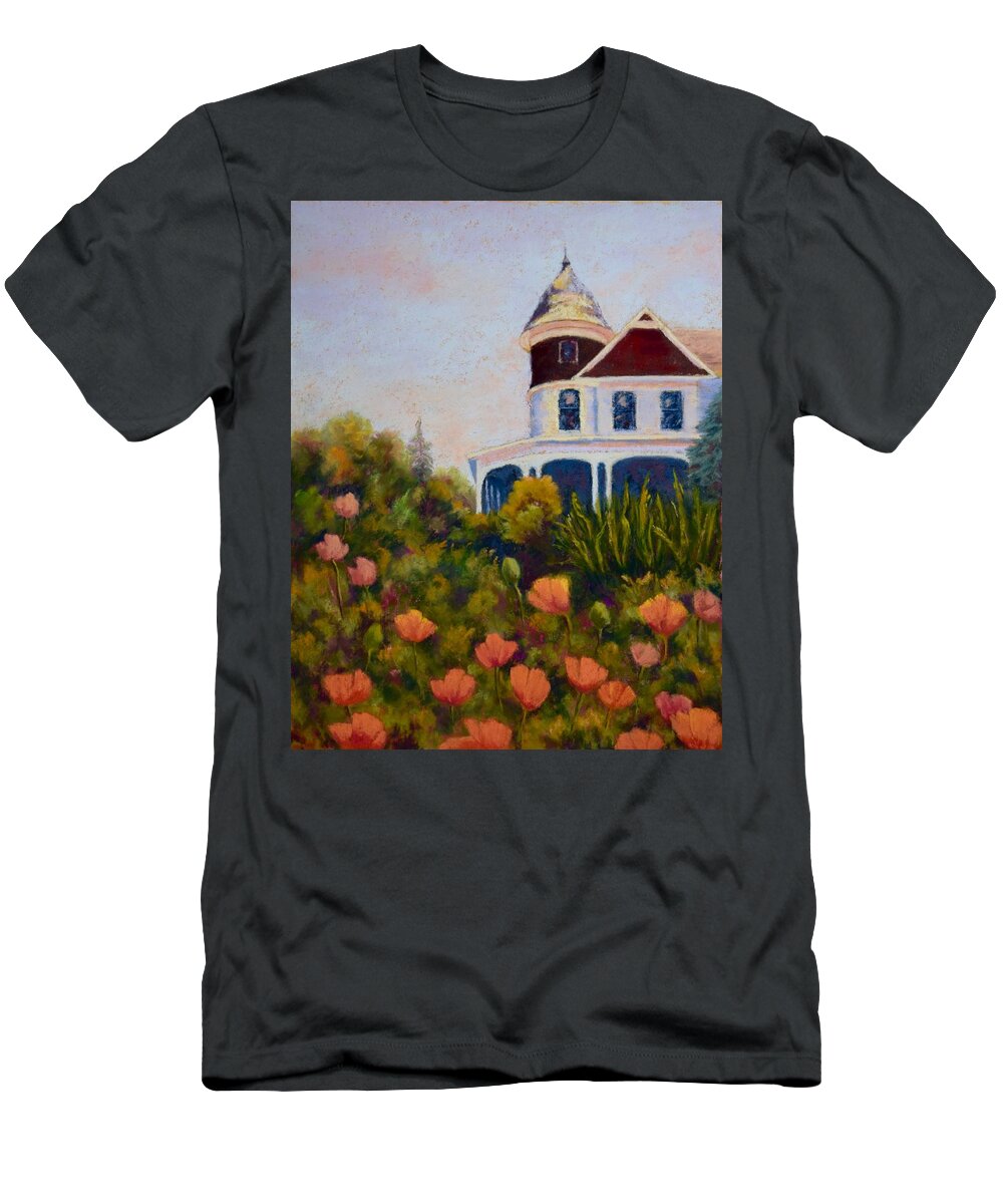 House T-Shirt featuring the painting House on the Hill by Nancy Jolley