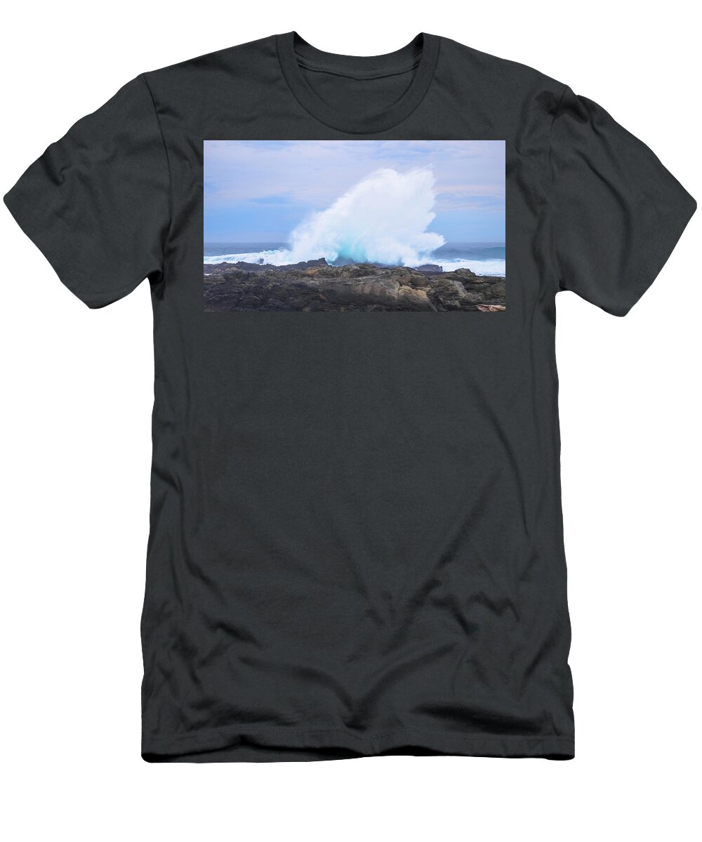 15 July 2013 T-Shirt featuring the photograph Huge Storms River Splash by Jeff at JSJ Photography