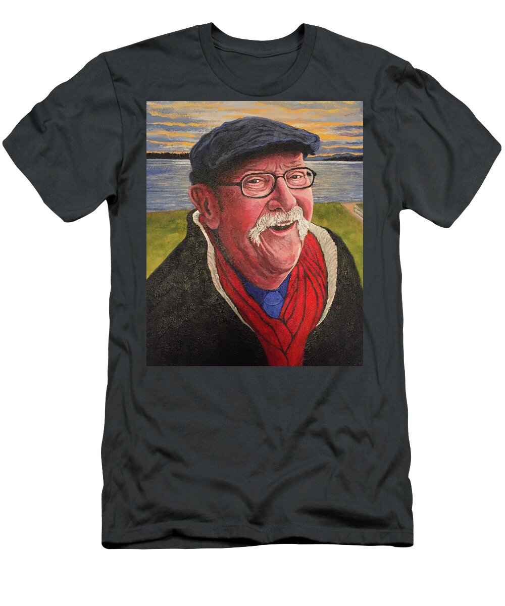 Hugh Hanson Davidson T-Shirt featuring the painting Hugh Hanson Davidson by Tom Roderick