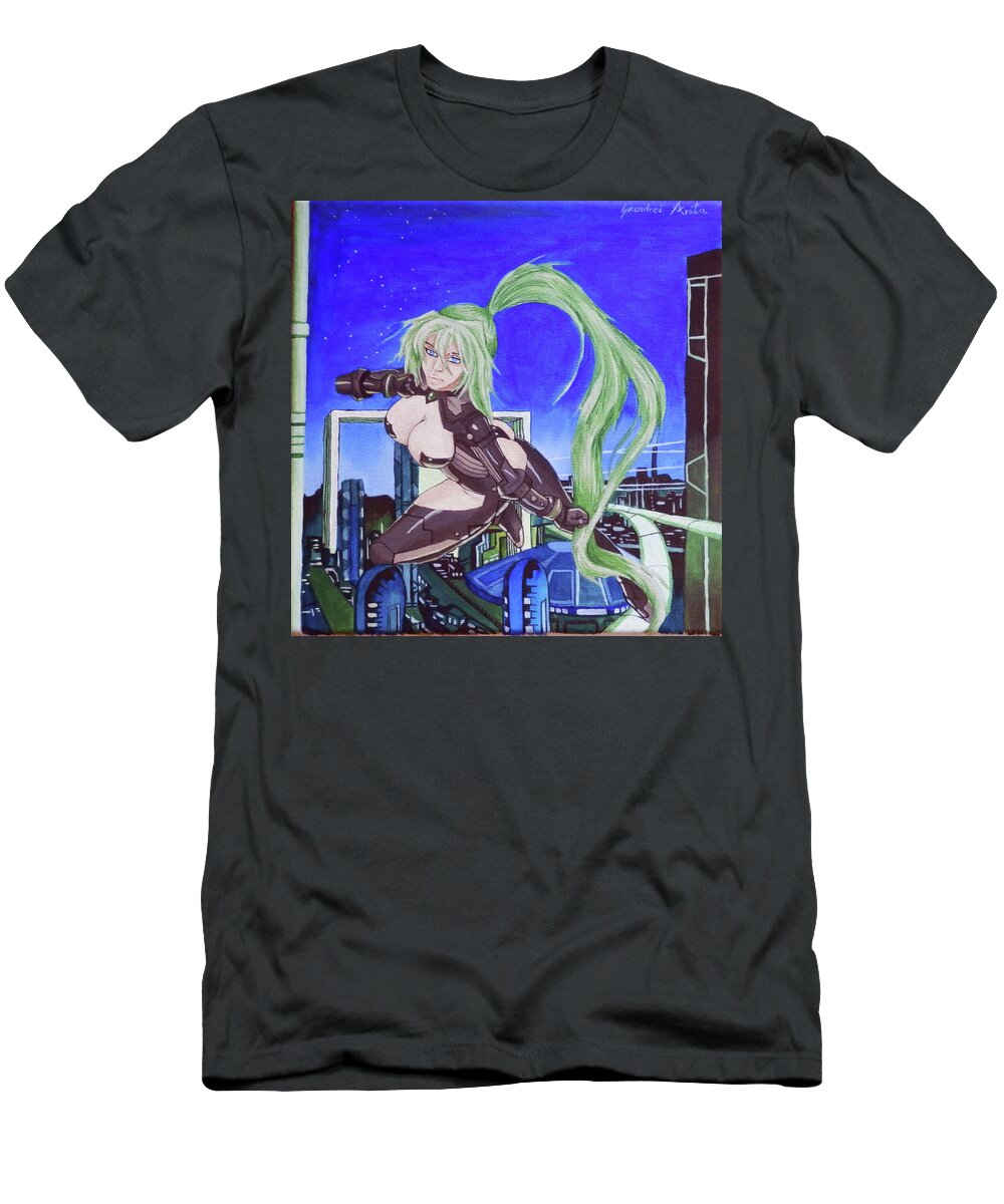 Grund Fil rutine Hyperdimension Neptunia - Green Heart/ realistic T-Shirt by Anita Szendrei  - Fine Art America