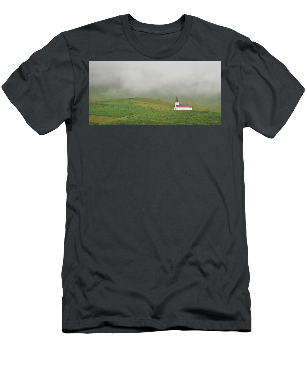 Iceland T-Shirt featuring the photograph Icelandic Chapel by Joe Bonita