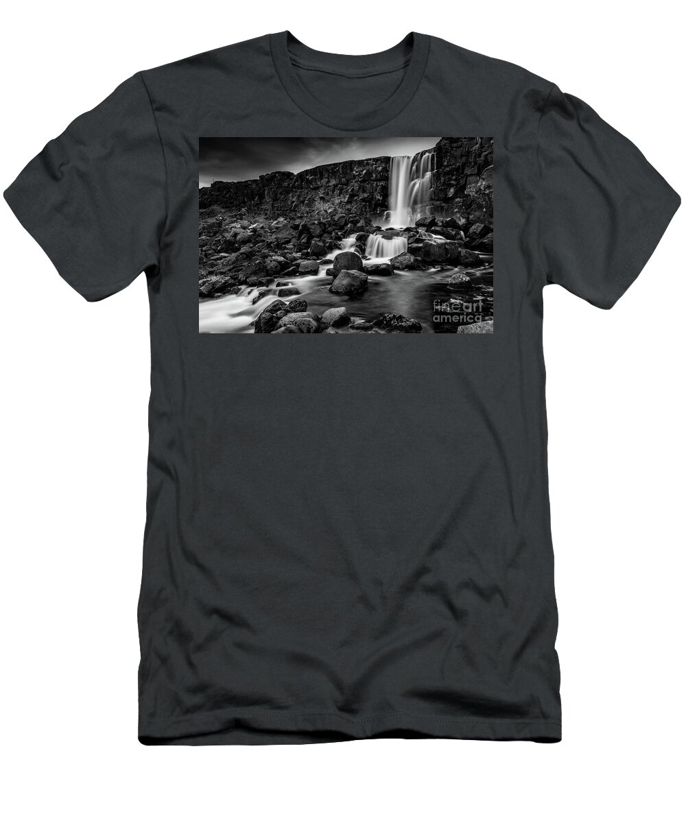 Iceland T-Shirt featuring the photograph Icelandic falls by Izet Kapetanovic
