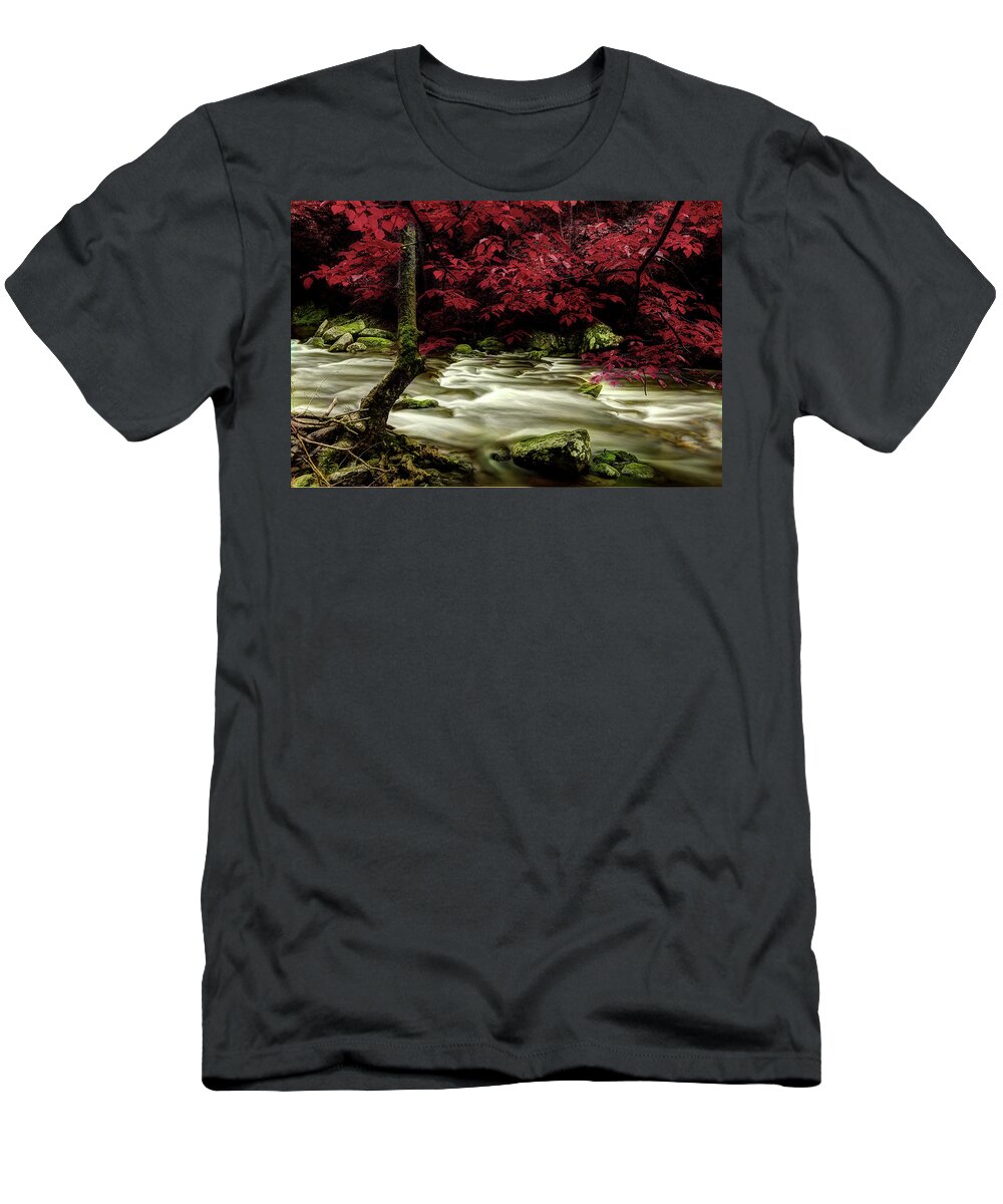 Tennessee Stream T-Shirt featuring the photograph I'll Wait For Your Return by Mike Eingle