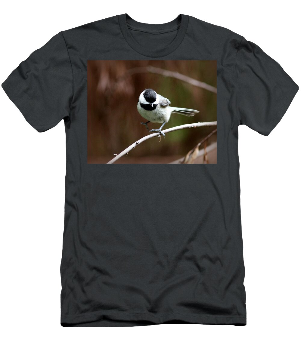 Carolina Chickadee T-Shirt featuring the photograph IMG_6480 - Carolina Chickadee by Travis Truelove