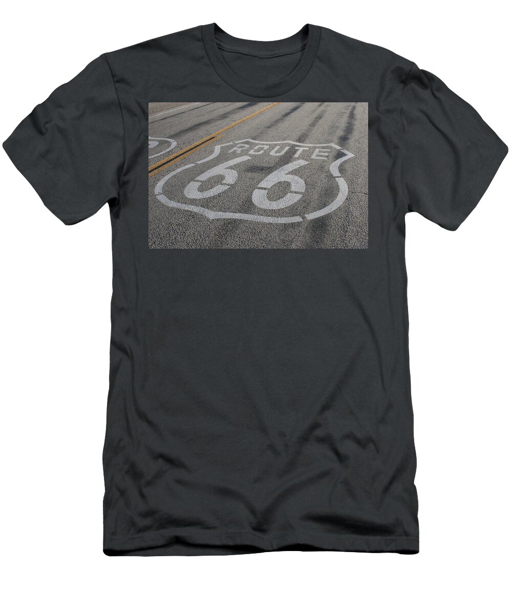 Route T-Shirt featuring the photograph In a Hurry by Laddie Halupa
