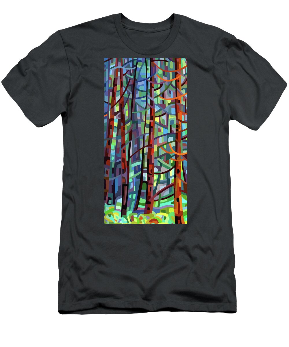  T-Shirt featuring the painting In a Pine Forest - crop by Mandy Budan