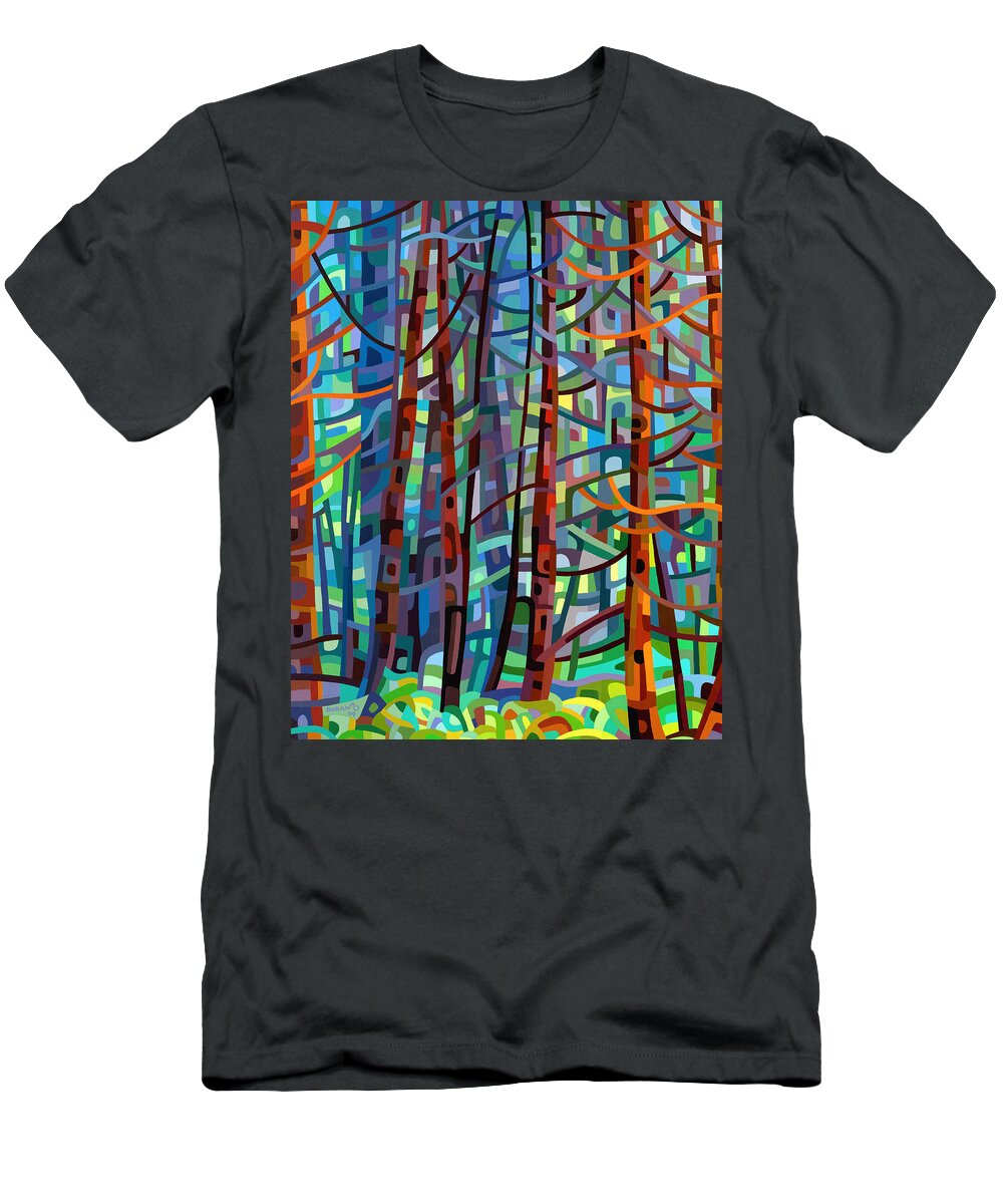 Abstract T-Shirt featuring the painting In a Pine Forest by Mandy Budan