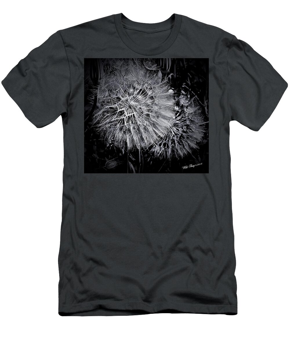 Black And White T-Shirt featuring the digital art In Abstract by Wild Thing