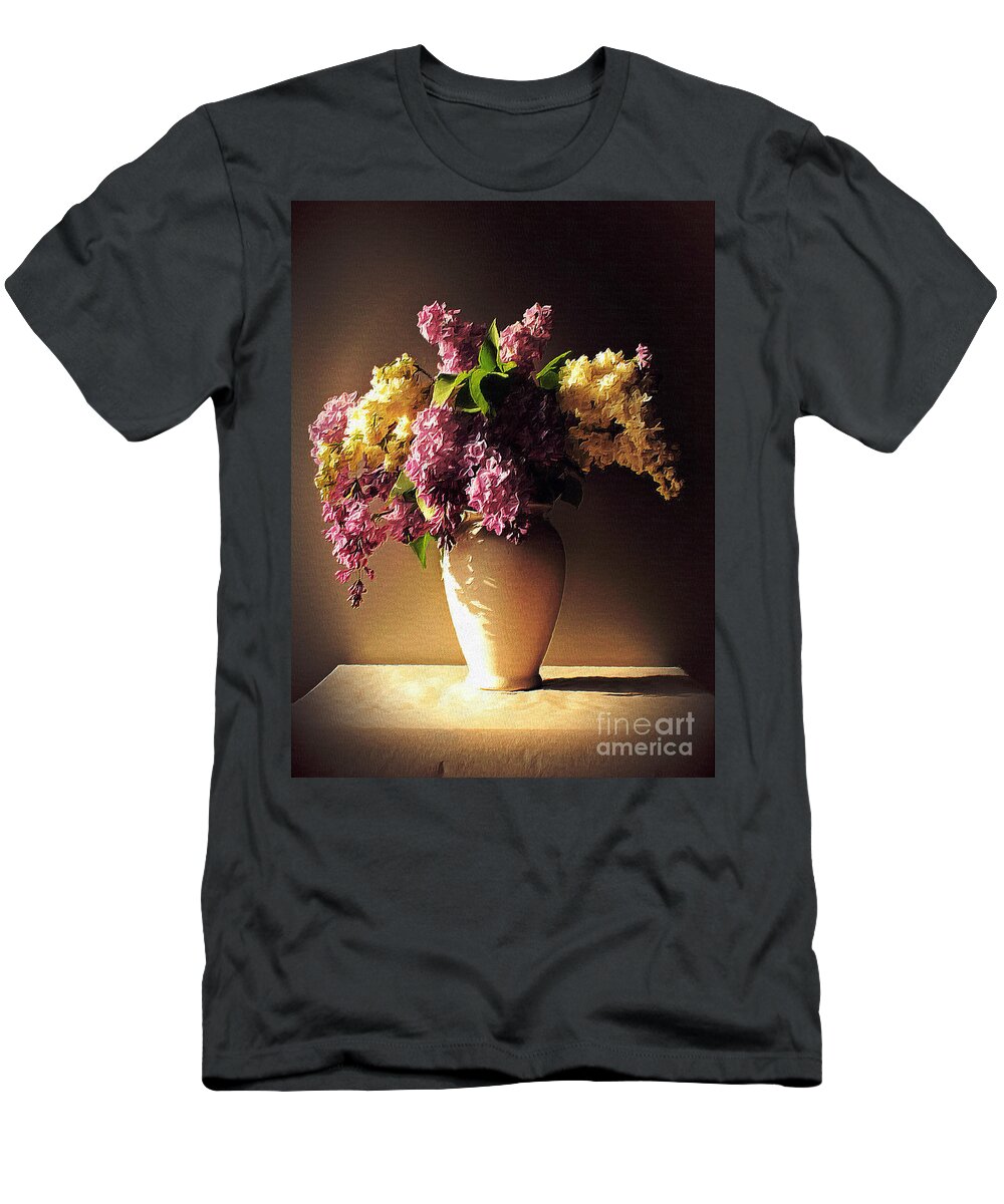 Purple T-Shirt featuring the painting In Purple by Binka Kirova