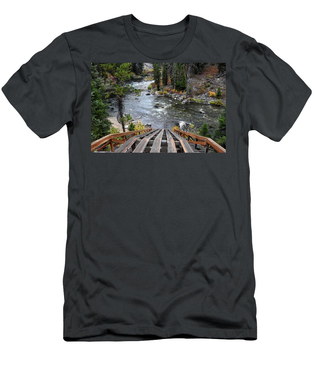 River T-Shirt featuring the photograph In the Beginning by Link Jackson