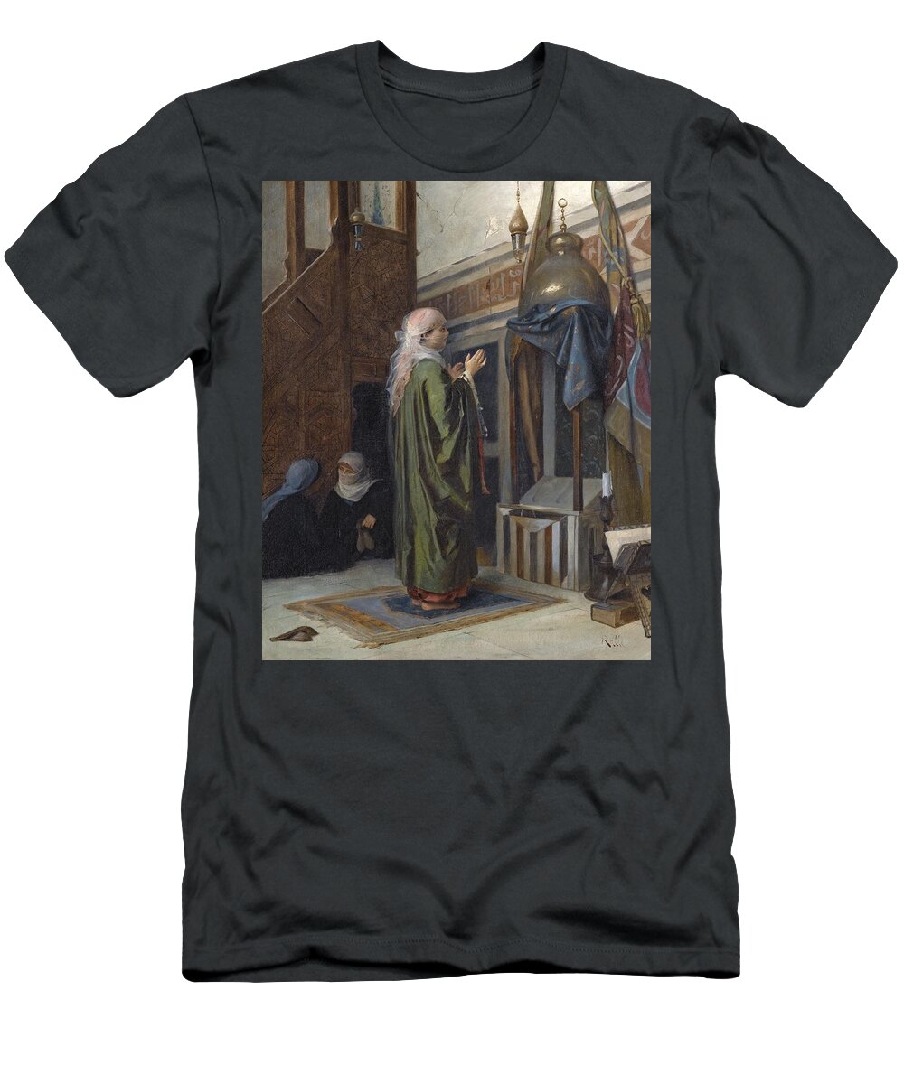 Theodoros Ralli T-Shirt featuring the painting In The Mosque by Celestial Images