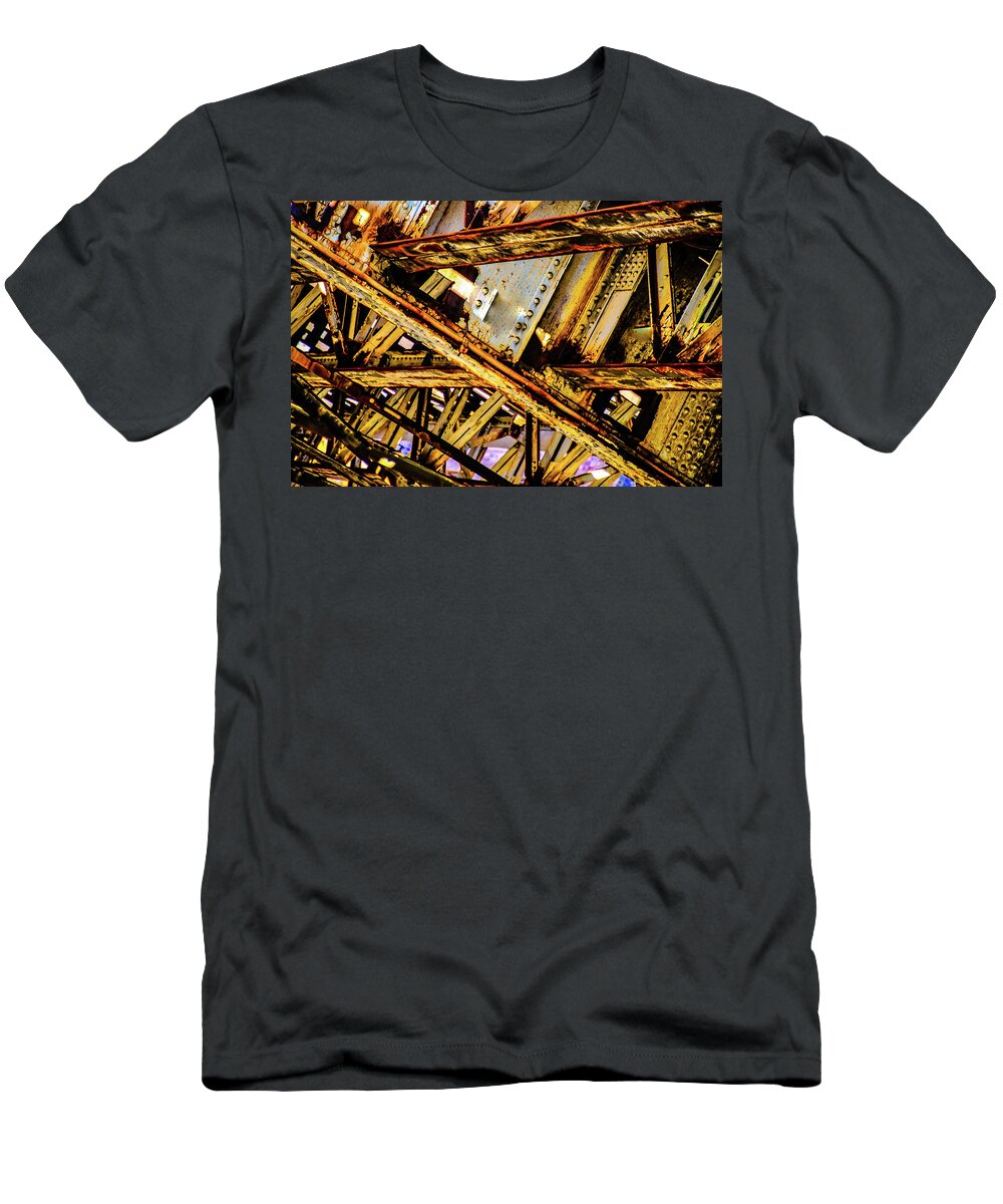 Abstract T-Shirt featuring the photograph Industrial Complex by Michael Nowotny