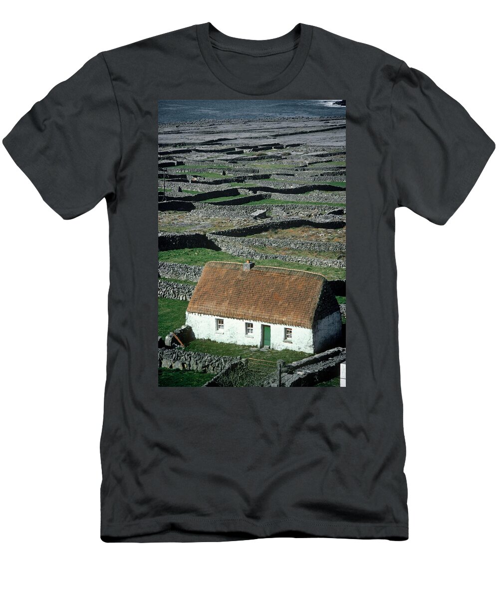 Aran Island T-Shirt featuring the photograph Inishmaan Cottage by The Irish Image Collection 