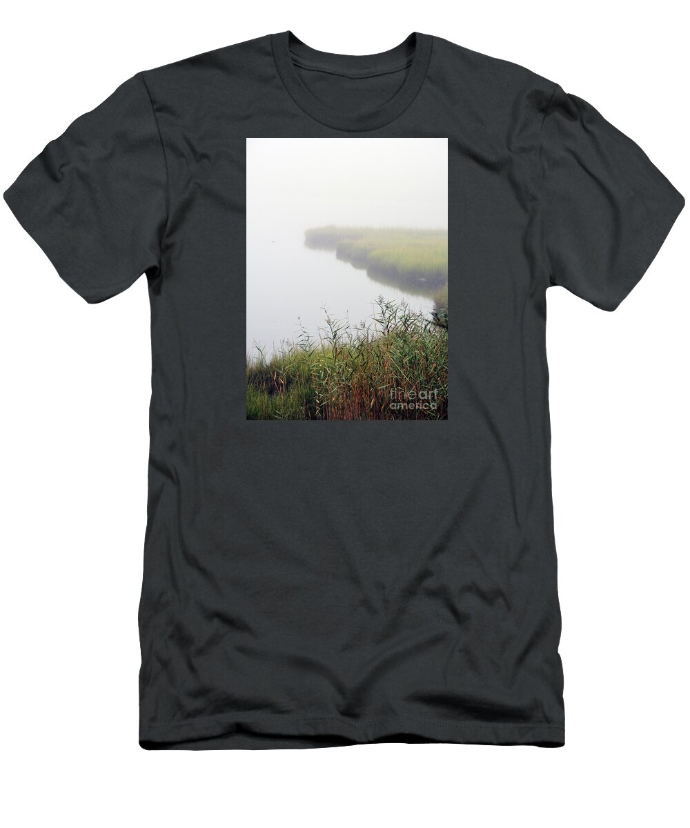 Fog T-Shirt featuring the digital art Inlet by Dianne Morgado