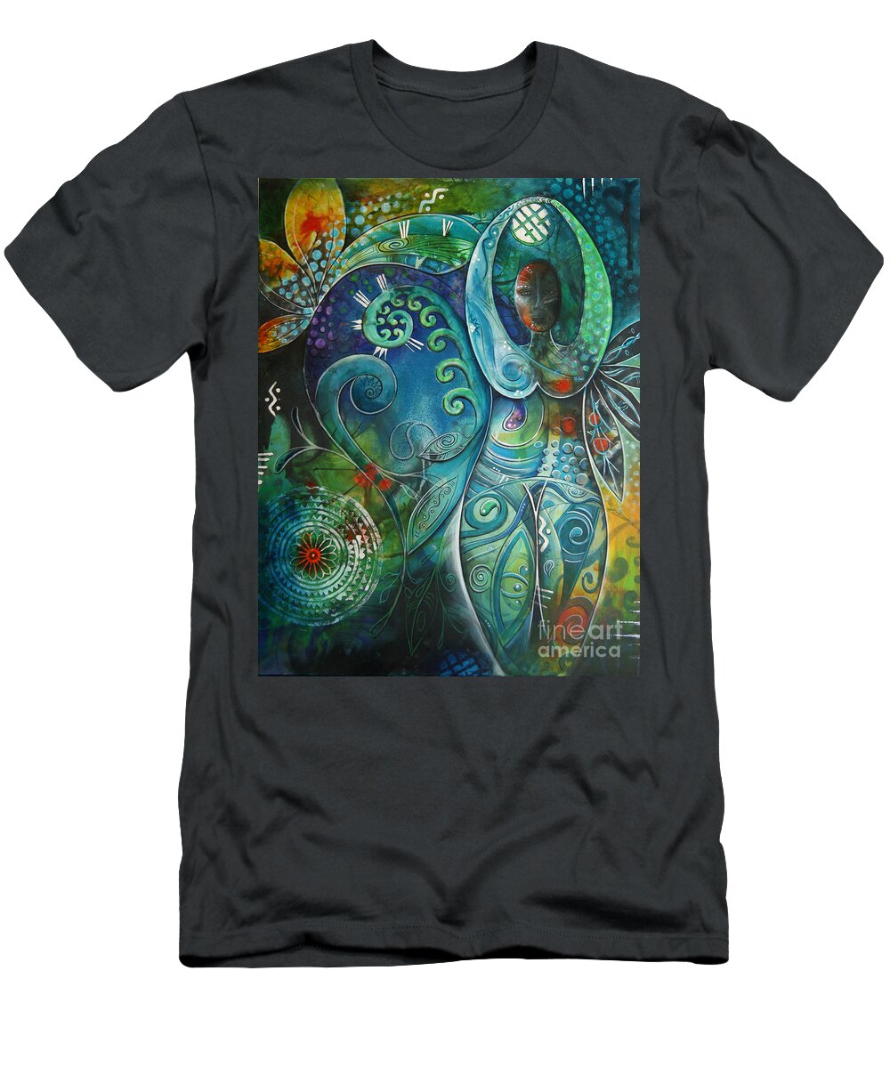 Goddess T-Shirt featuring the painting Inner Goddess by Reina Cottier by Reina Cottier