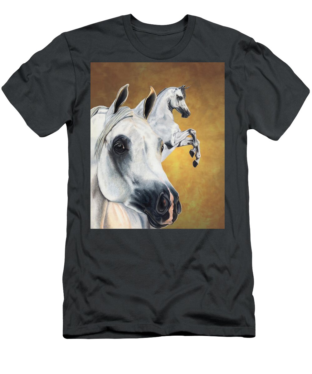 Horse T-Shirt featuring the drawing Inspiration by Kristen Wesch