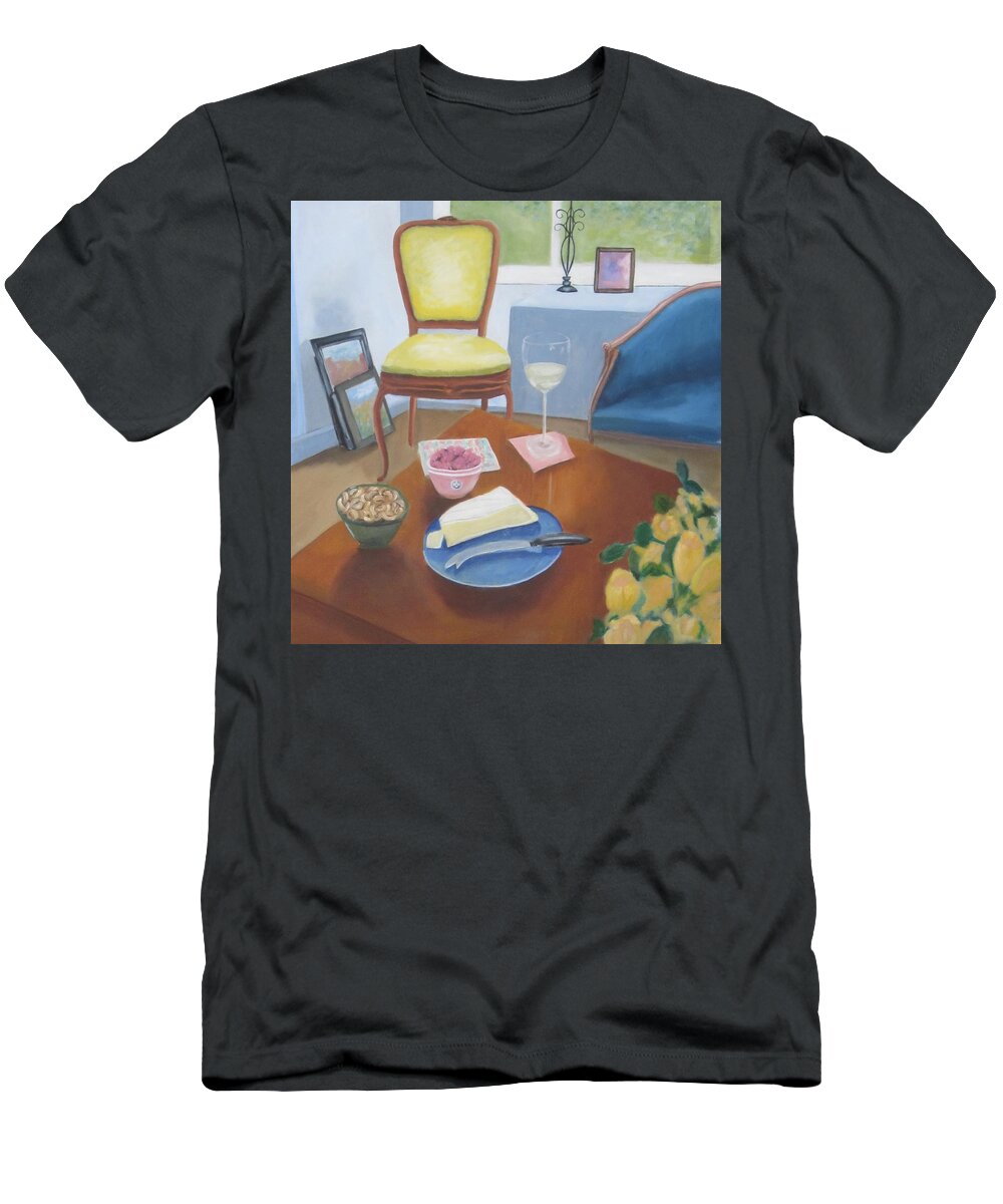 Original T-Shirt featuring the painting Afternoon with Kenny by Patricia Cleasby
