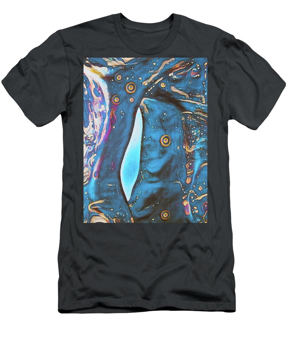 Faces T-Shirt featuring the painting Into The Deep by Robert Margetts