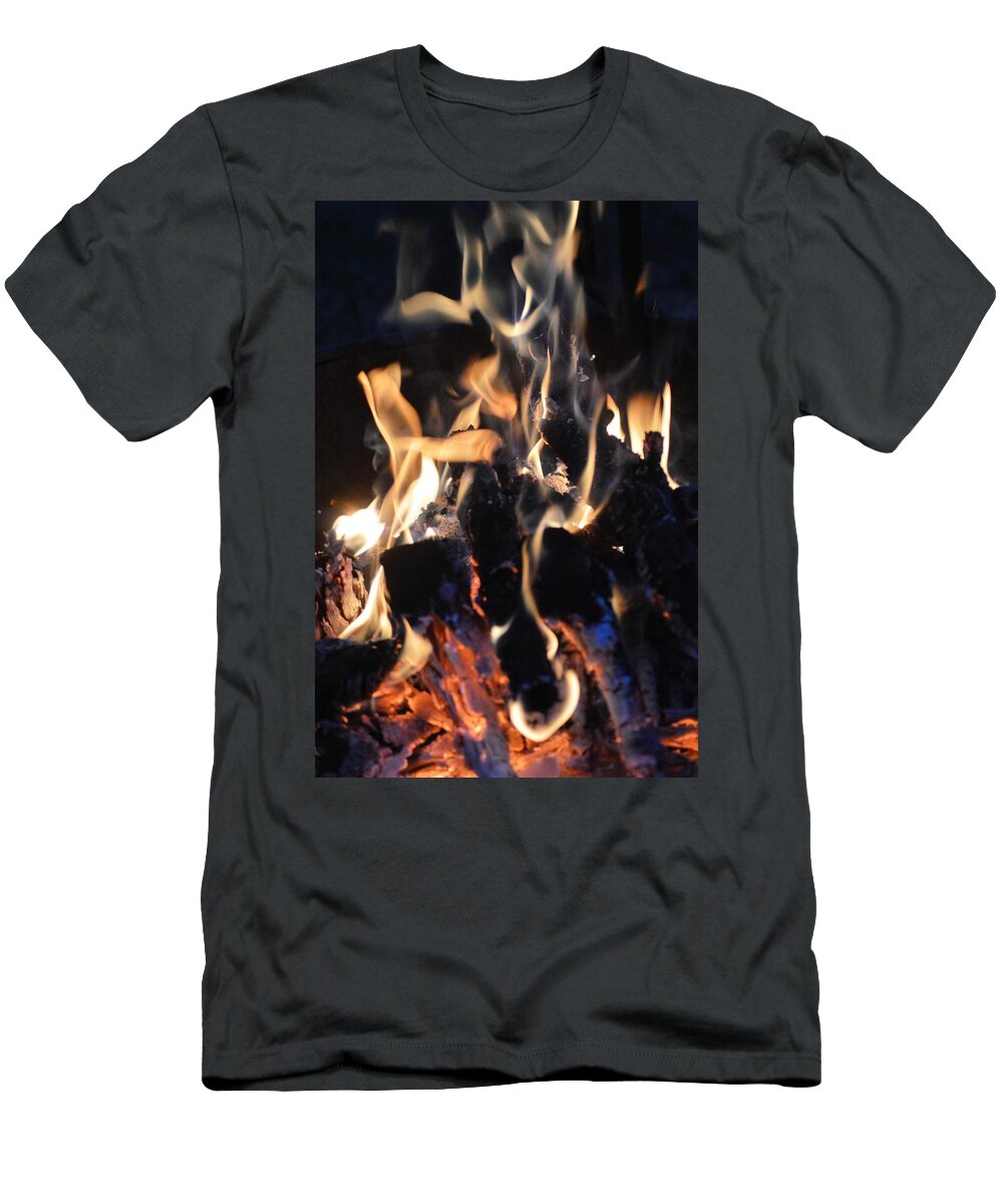 Flames T-Shirt featuring the photograph Into the Fire by Michelle Hoffmann