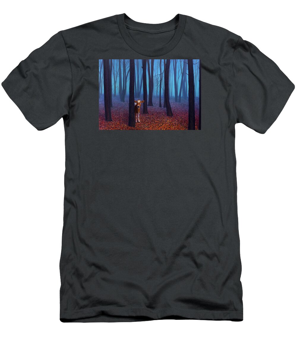 Introvert T-Shirt featuring the painting Introvert by James W Johnson