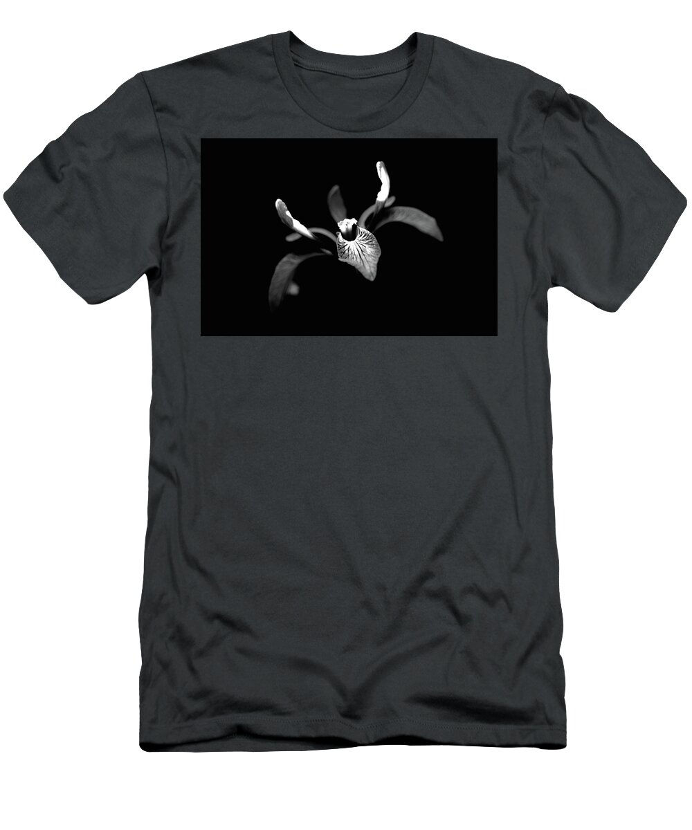 Iris Monochrome T-Shirt featuring the photograph Iris by Ian Sanders