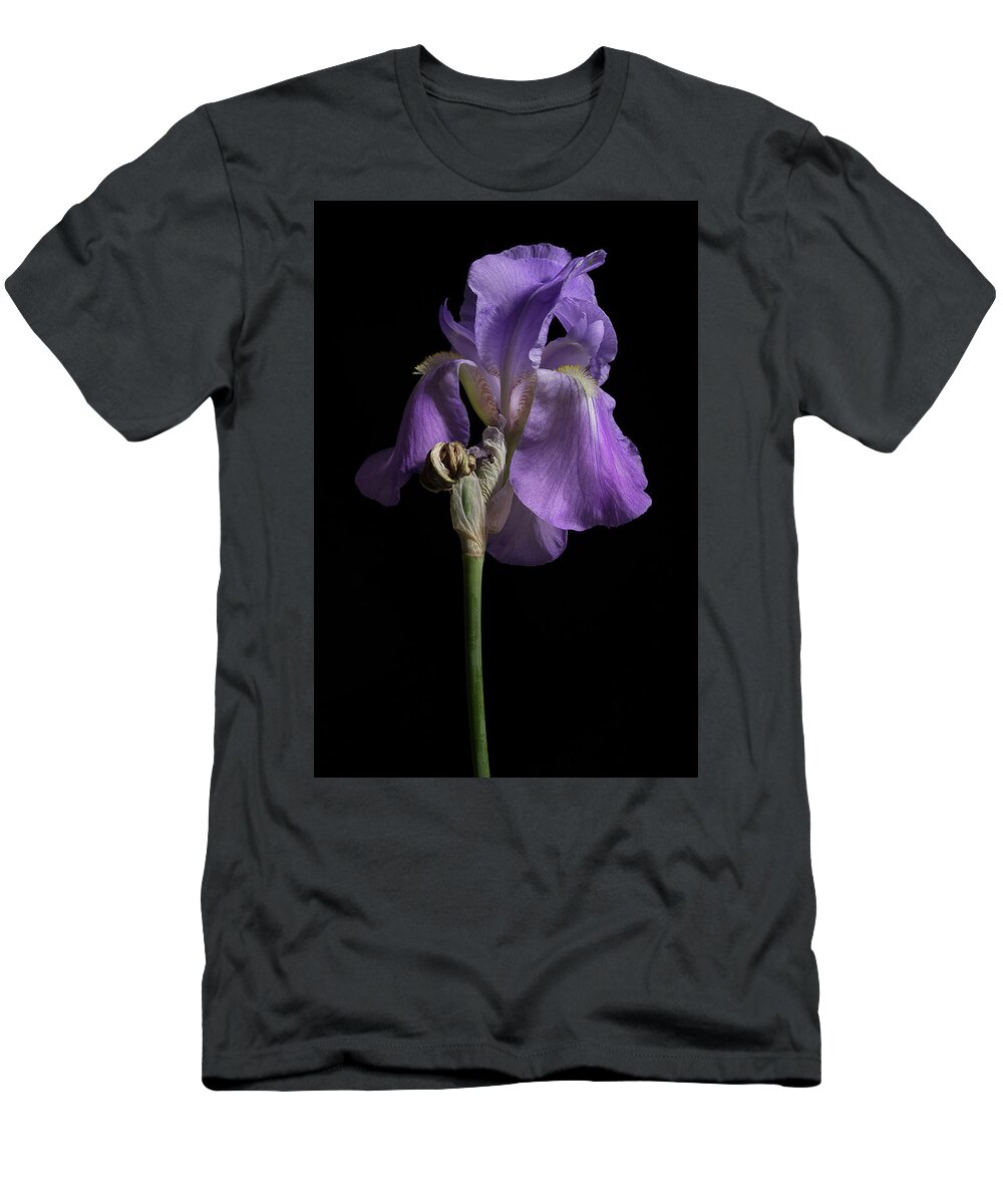Purple Iris T-Shirt featuring the photograph Iris Series 1 by Mike Eingle