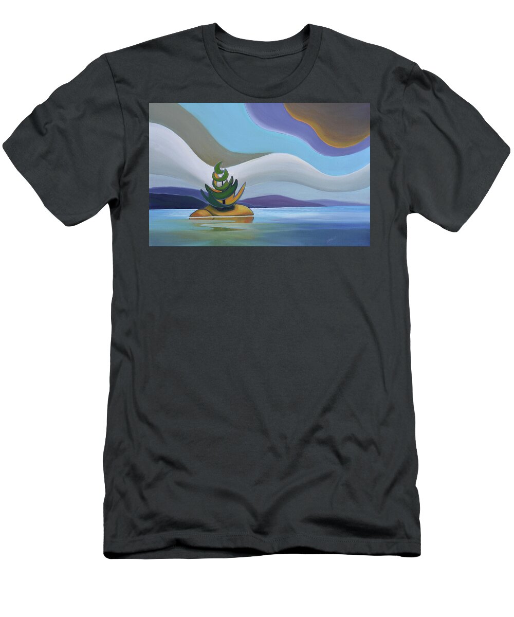 Group Of Seven T-Shirt featuring the painting Island by Barbel Smith