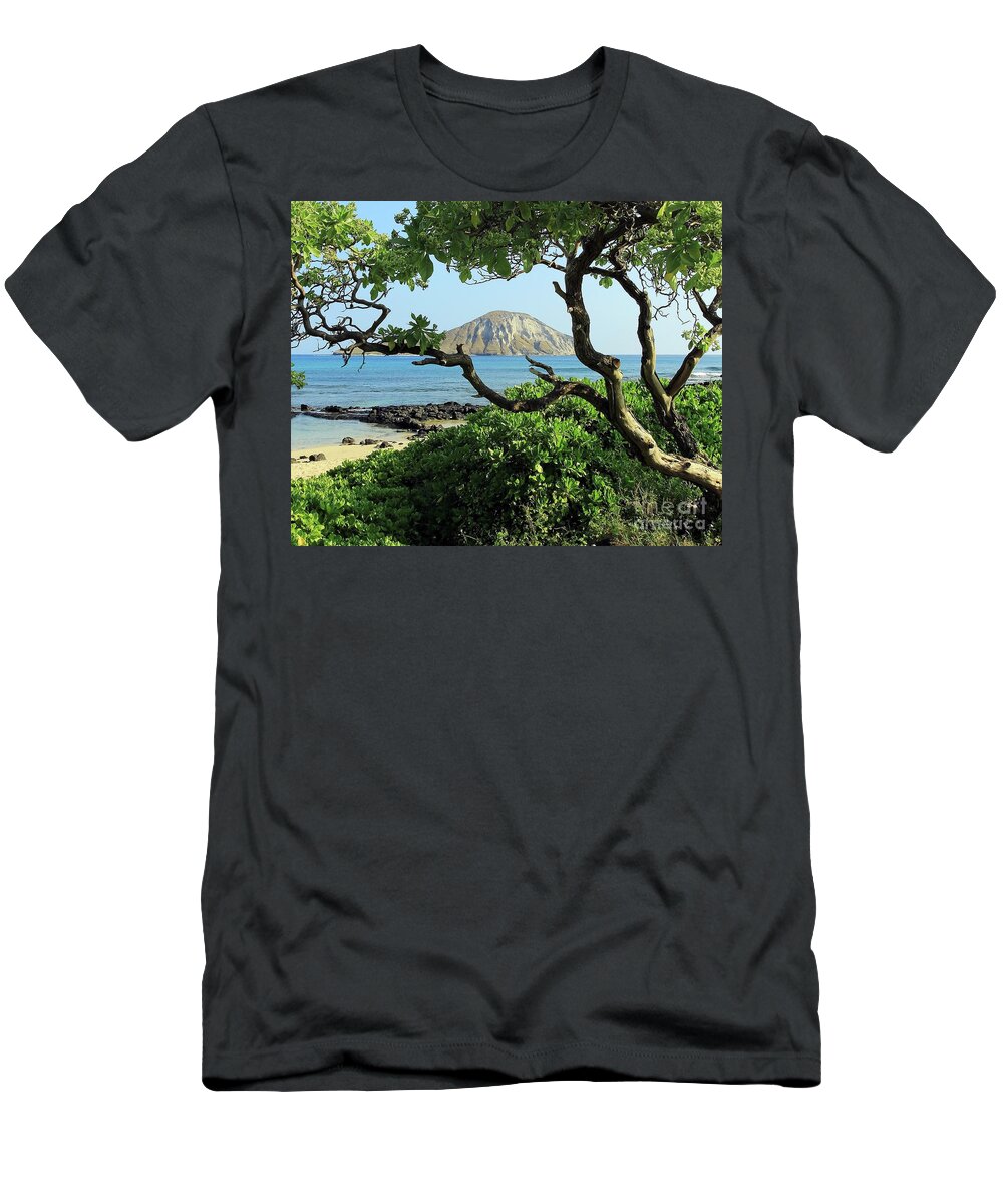 Island Through The Trees T-Shirt featuring the photograph Island Through the Trees by Jennifer Robin