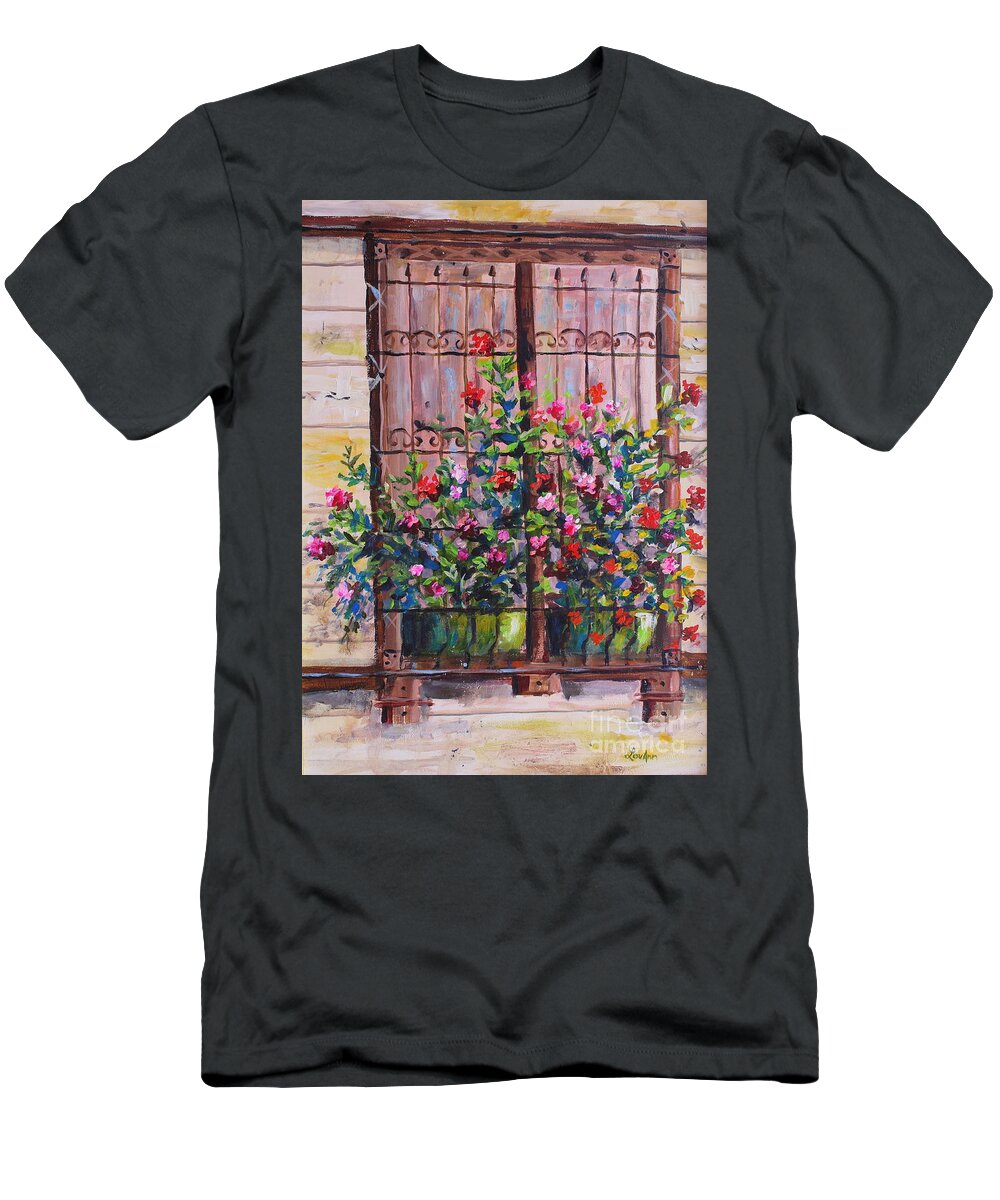  Istanbul T-Shirt featuring the painting Istanbul Window by Lou Ann Bagnall