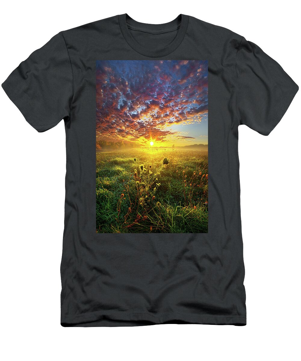 Clouds T-Shirt featuring the photograph It Begins With A Word by Phil Koch