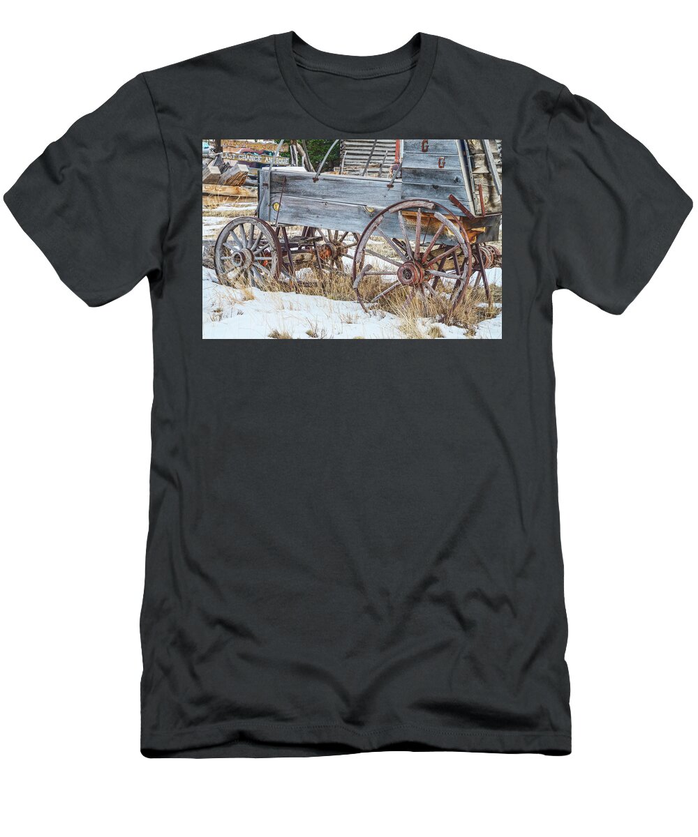 Old Wagon T-Shirt featuring the photograph It Was Once Quite Utilitarian. by Bijan Pirnia