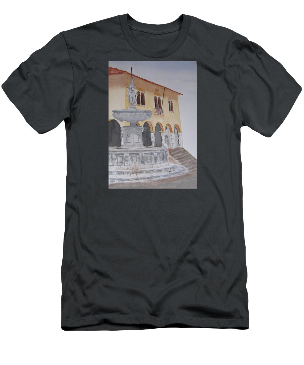 Italy T-Shirt featuring the painting Italy, Vittorio Veneto by Elvira Ingram