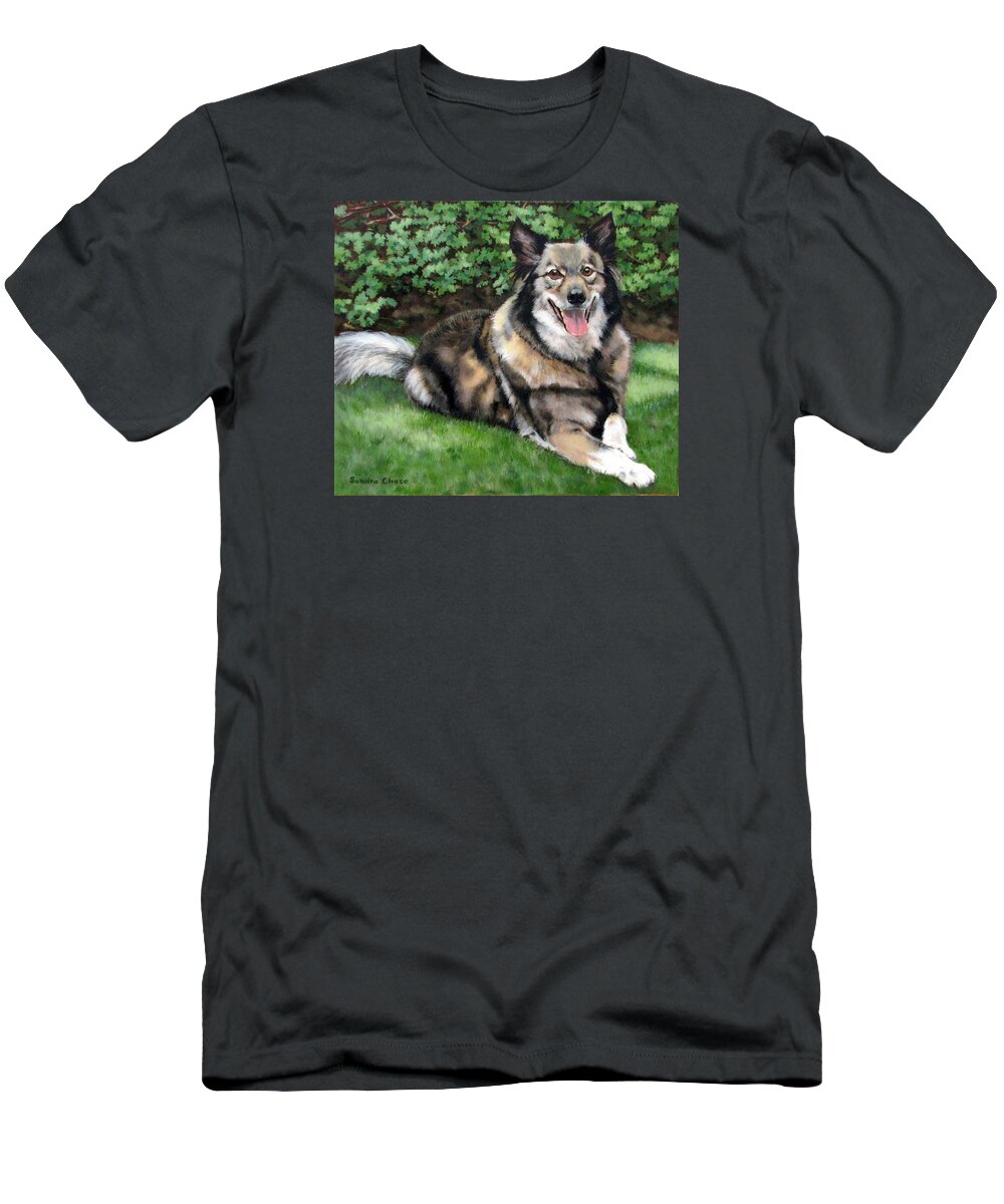 Dog Breeds T-Shirt featuring the painting Jake by Sandra Chase