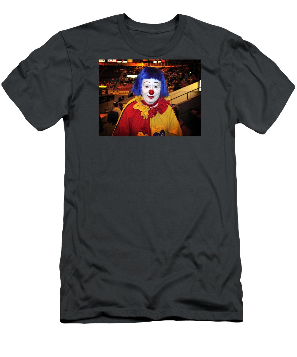 Clown T-Shirt featuring the photograph Jake the Clown by Mike Martin