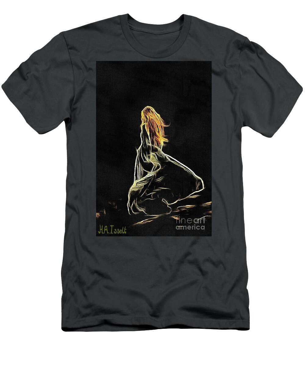 Walk T-Shirt featuring the digital art Jane by Humphrey Isselt