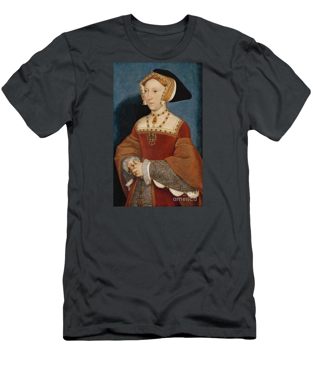 Hans Holbein The Younger - Jane Seymour T-Shirt featuring the painting Jane Seymour, Queen of England by Celestial Images