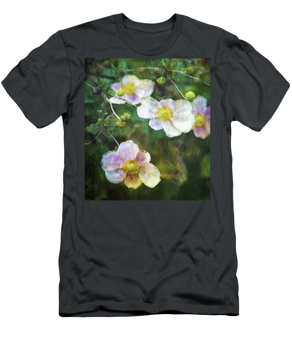 Japanese Anemone T-Shirt featuring the photograph Japanese Anemone 4781 IDP_2 by Steven Ward