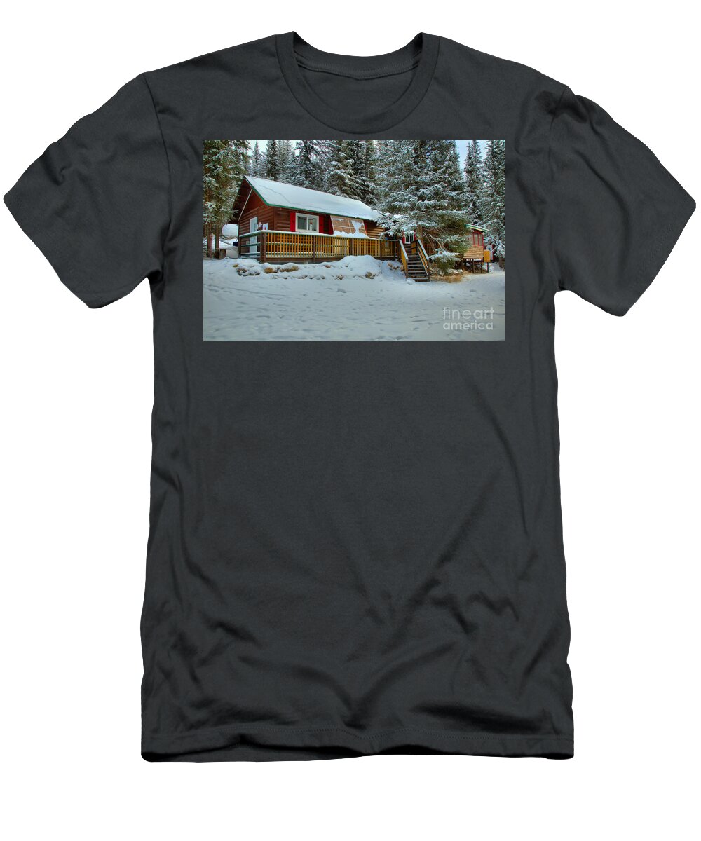 Jasper T-Shirt featuring the photograph Jasper Winter Seclusion by Adam Jewell
