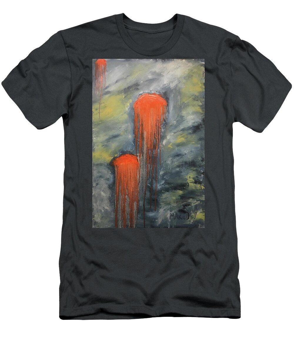 Jelly Fish T-Shirt featuring the painting Jelly Fish by Shawn Marlow