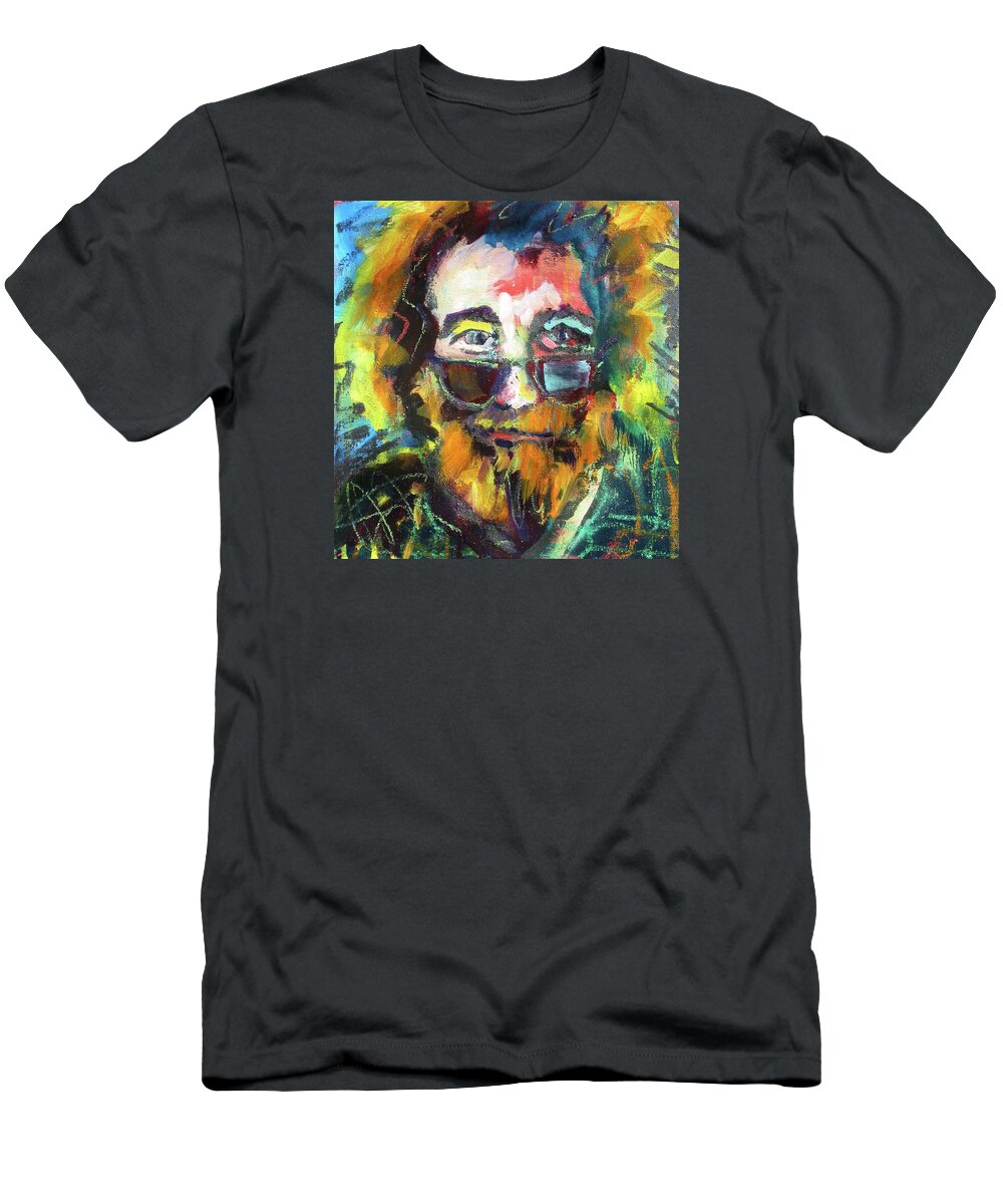 Grateful Dead T-Shirt featuring the painting Jerry Garcia by Les Leffingwell