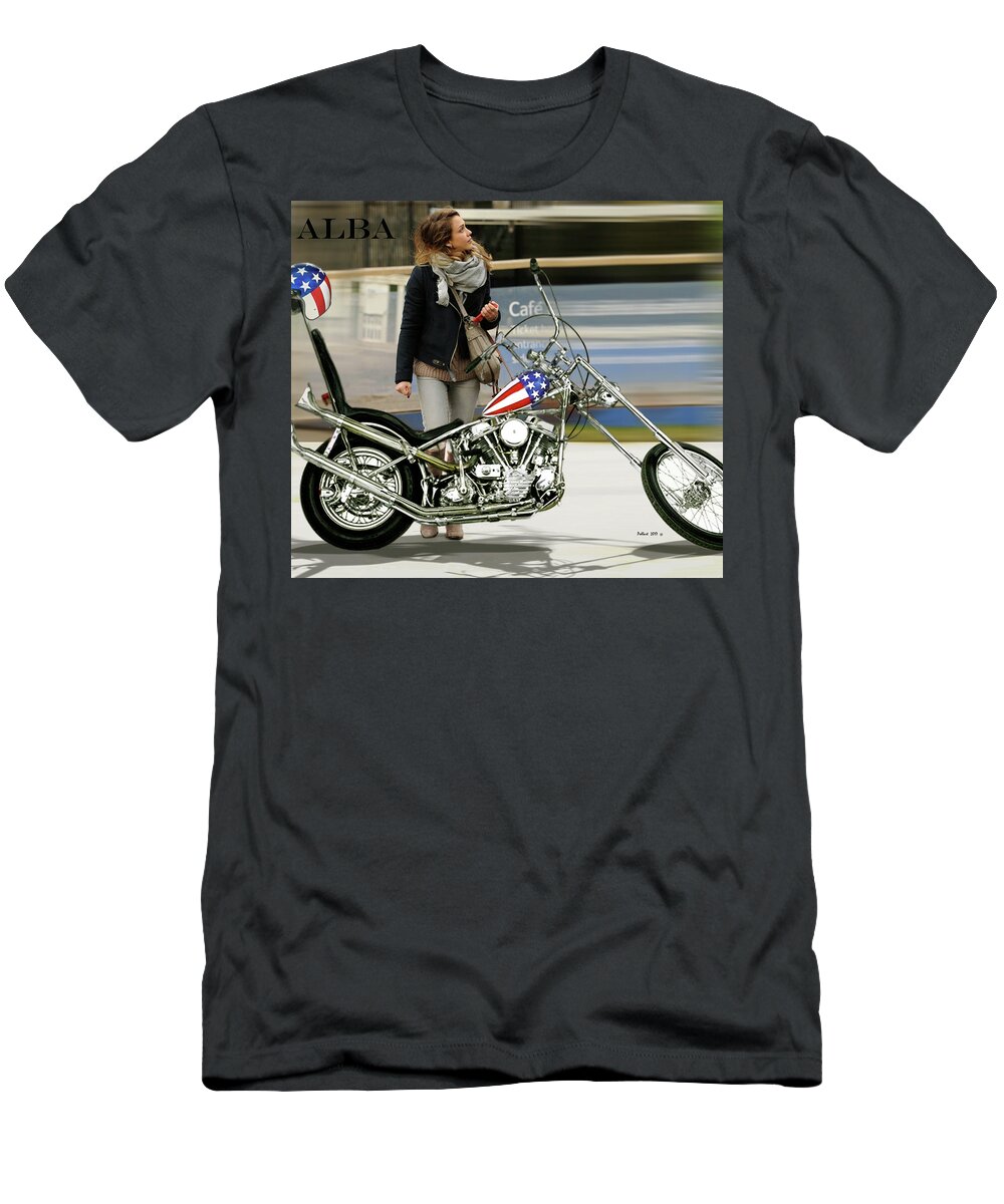 Jessica Alba, Captain America, Easy Rider T-Shirt by Thomas