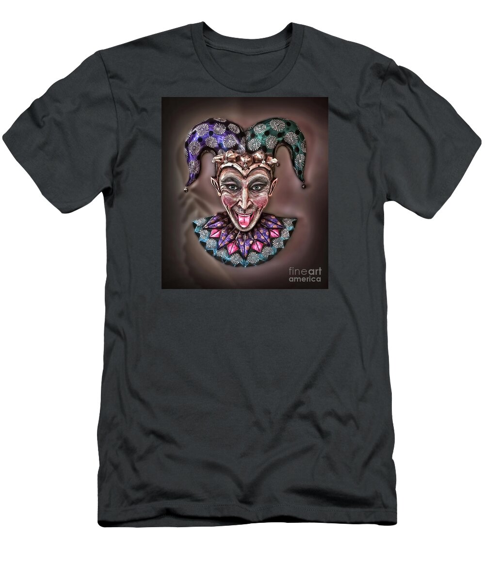 Mardi Gras T-Shirt featuring the photograph Jester by Walt Foegelle