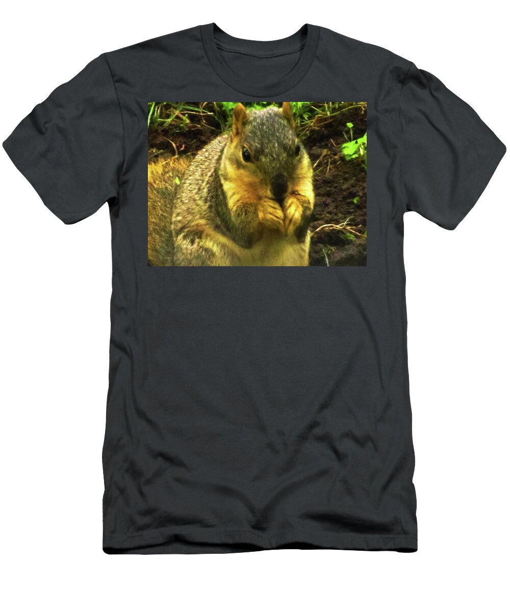 Squirrel T-Shirt featuring the photograph Jesus Loves by Robert Nacke