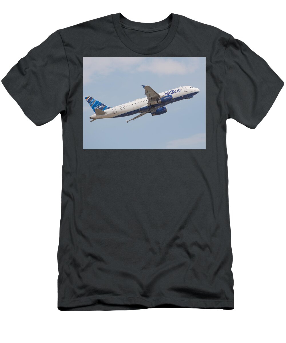 Jetblue T-Shirt featuring the photograph Jet Blue by Dart Humeston