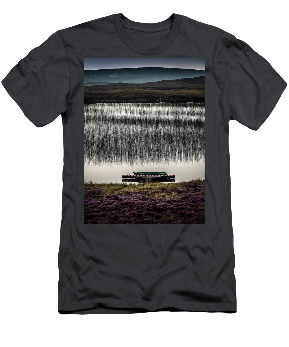Scotland T-Shirt featuring the photograph Jetty, Loch na Maracha, Isle of Harris by Peter OReilly