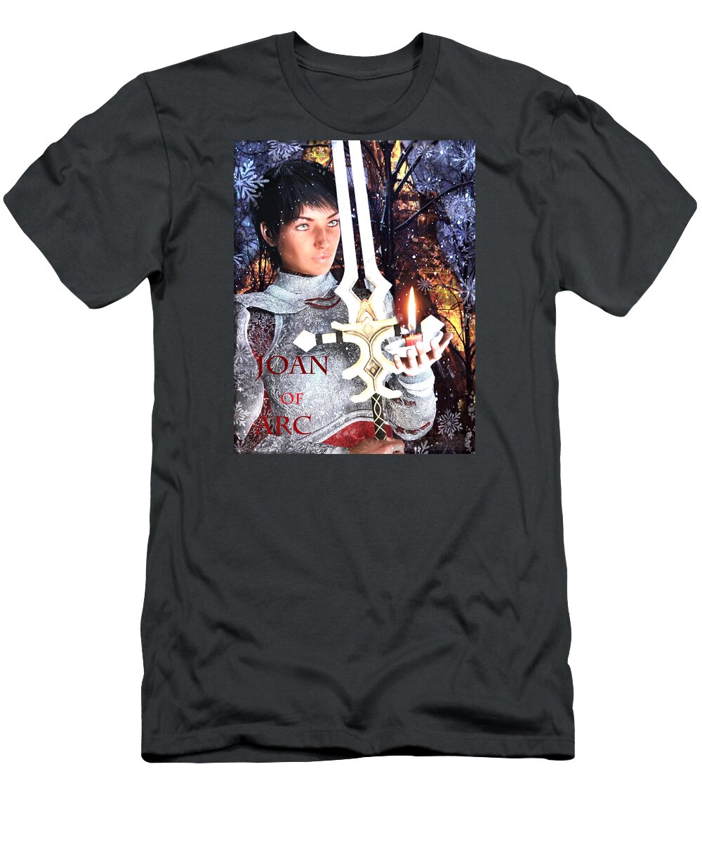 Joan Of Arc T-Shirt featuring the painting Joan , Light of France by Suzanne Silvir