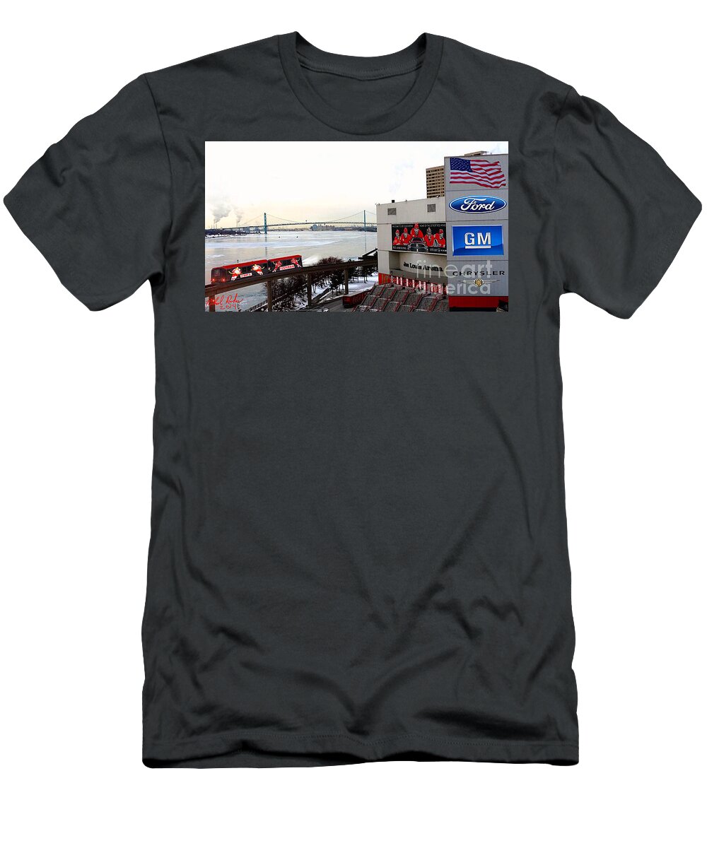 Joe Louis Arena T-Shirt featuring the photograph Joe Louis Arena by Michael Rucker
